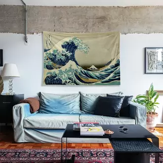 The Great Wave off Kanagawa Duvar Örtüsü