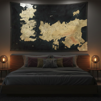 Game Of Thrones Map Duvar Örtüsü