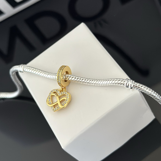 Işıltılı Sonsuz Kalp Sallantılı Charm