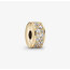 Gold Şeffaf Pavé Klips Charm