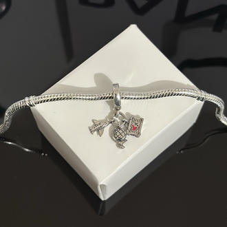 Uçak, Dünya Küresi ve Bavul Sallantılı Charm