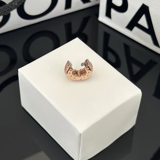 Rose Gold Işıltılı Pavé Çizgiler ve Logolu Klips