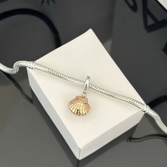 Rose Gold Deniz Kabuğu & Tatlı Su Kültür İncisi Sallantılı Charm