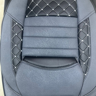 GRİ BEYAZ NAKIŞLI TAY TÜYÜ KOLTUK KILIFI
