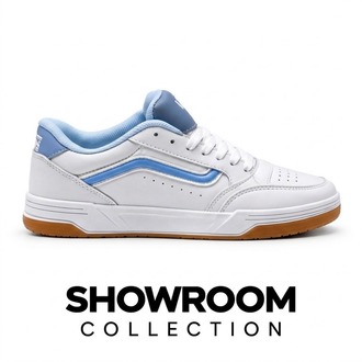 Vans Hylane Unisex Skate Shoes - White / Baby Blue