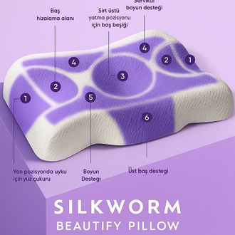 Silkworm Life Visco Güzellik Yastığı – Yüz Kırışıklık Karşıtı