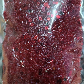 200 gr Nar Çiçeği Kırmızı Cam Boncuk 2mm 