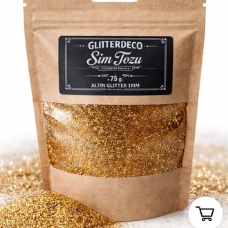 Antik Altın Glitter ince