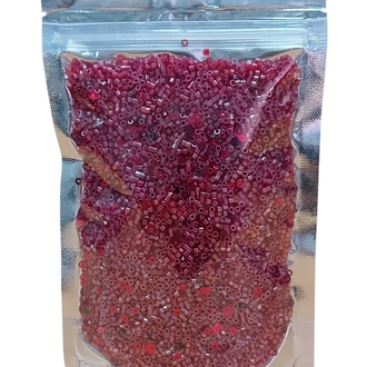 200 gr Nar Çiçeği Kırmızı Cam Boncuk 2mm 