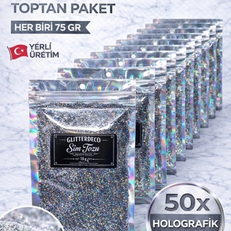 Halogram Gümüş Toz Sim 50 X 75 gr paket