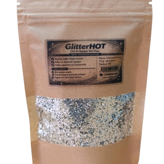 ütüyle Yapışan Toz Sim Gümüş 1mm Glitter Hot