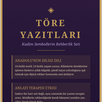 Töre Yazıtları: Anadolu Bilgeliği & Kilim Motifleri Rehber Kart Seti