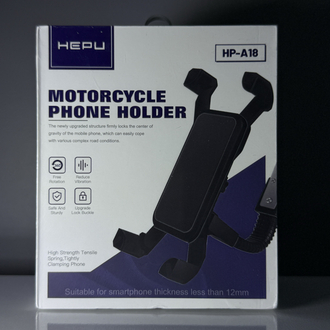 HEPU HP-A18 Motosiklet Dikiz Aynası Telefon Tutucu Esnek Boyun+360° Dönebilir Başlık