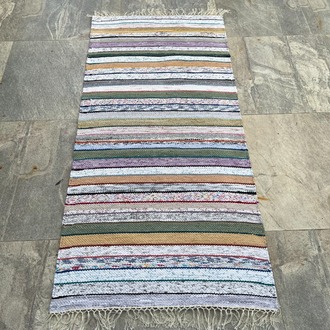 09 El Dokuma Çul-Çaput Kilim (Hand-woven Rag Kilim Rug)