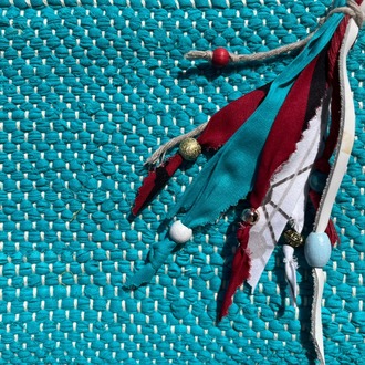 Diğer renkleri görmek için tıklayın. Elde Çul/Çaput Dokuma Çanta (Hand-woven Rag Clutch)