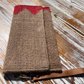 +2 renk/Zigzag Elde Yün Dokuma Çanta (Hand-woven Wool Clutch)