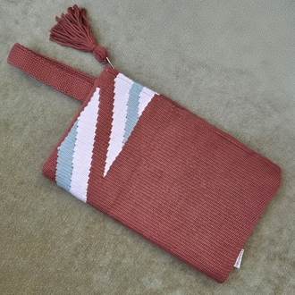 +11 renk/Çapraz el dokuma pamuk portföy çanta- Handwoven cotton clutch