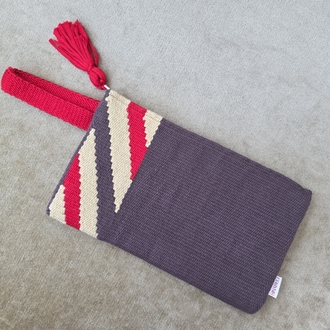 +11 renk/Çapraz el dokuma pamuk portföy çanta- Handwoven cotton clutch