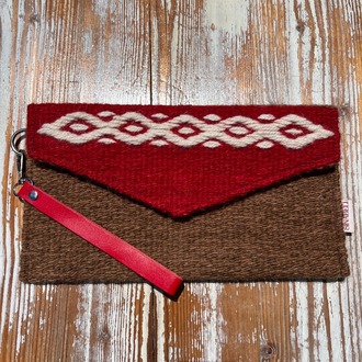 +10 renk/Baklava Elde Yün Dokuma Çanta (Hand-woven Wool Clutch)