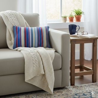 Diğer renkler için tıklayın. El Dokuma Pamuk Kırlent Kılıf (Hand-woven Cotton Pillow Cover)