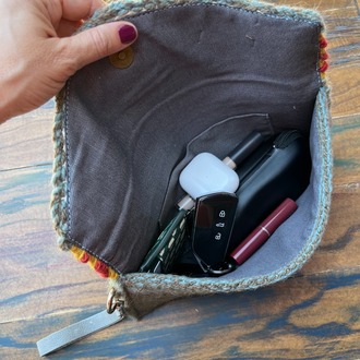 +9 renk/Sumak Elde Yün Dokuma Çanta (Hand-woven Wool Clutch)