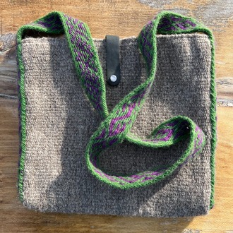 Elde Yün Dokuma Çanta S çarpana (Hand-woven Wool Handbag)