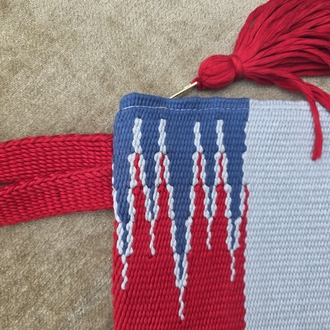 +9 renk/Sarkıt el dokuma pamuk portföy çanta- Handwoven cotton clutch