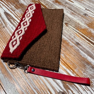 +10 renk/Baklava Elde Yün Dokuma Çanta (Hand-woven Wool Clutch)
