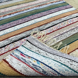 09 El Dokuma Çul-Çaput Kilim (Hand-woven Rag Kilim Rug)