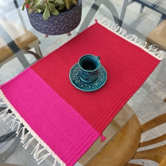 4 AL 3 ÖDE - El dokuma pamuk servis - Handwoven placemats