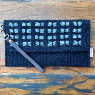 +7 renk/Kelebek Elde Yün Dokuma Çanta (Hand-woven Wool Clutch)