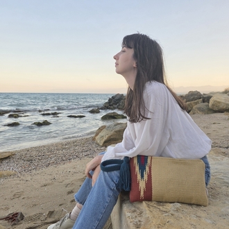 +11 renk/Çapraz el dokuma pamuk portföy çanta- Handwoven cotton clutch