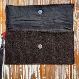 +14 renk/Basamak Elde Yün Dokuma Çanta (Hand-woven Wool Clutch)