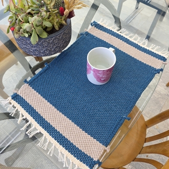 Diğer renkler için tıklayın. El dokuma pamuk servis/runner - Handwoven cotton placemats&runner