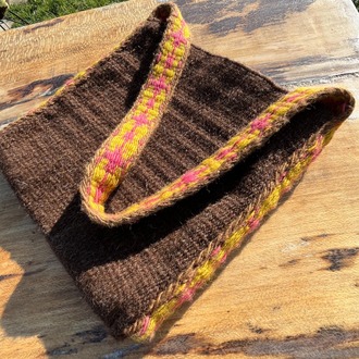 Elde Yün Dokuma Çanta (Hand-woven Wool Handbag)