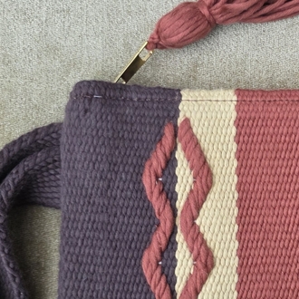 +9 renk/Baklava el dokuma pamuk portföy çanta - Handwoven cotton clutch