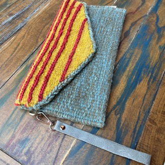 +9 renk/Sumak Elde Yün Dokuma Çanta (Hand-woven Wool Clutch)