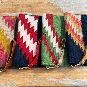 +14 renk/Basamak Elde Yün Dokuma Çanta (Hand-woven Wool Clutch)