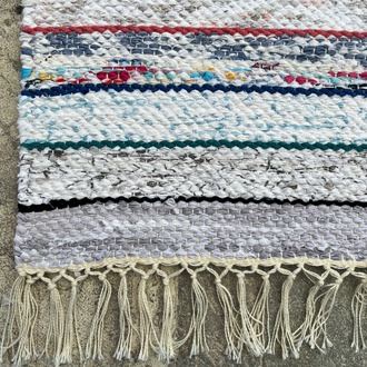 09 El Dokuma Çul-Çaput Kilim (Hand-woven Rag Kilim Rug)