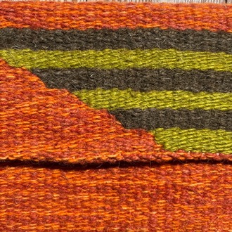 +9 renk/Çubuklu Elde Yün Dokuma Çanta (Hand-woven Wool Clutch)