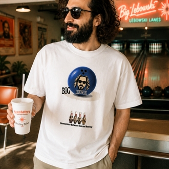 BIG LEBOWSKİ OVERSIZE ARŞİV SERİSİ (KALIN KUMAŞ) BEYAZ T-SHİRT