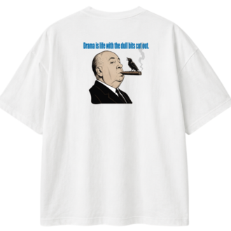 HİTCHCOCK'UN KUŞLARI OVERSİZE BEYAZ TSHIRT SERİSİ
