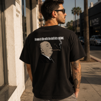 HITCHCOCK'UN KUŞLARI OVERSİZE SİYAH TSHIRT