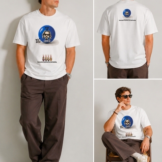 BIG LEBOWSKİ OVERSİZE ARŞİV SERİSİ (İNCE KUMAŞ) BEYAZ T-SHİRT