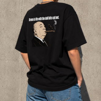 HITCHCOCK'UN KUŞLARI OVERSİZE SİYAH TSHIRT