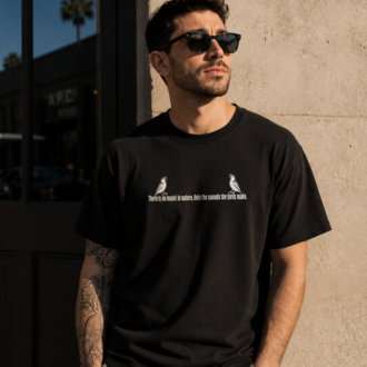 HITCHCOCK'UN KUŞLARI OVERSİZE SİYAH TSHIRT