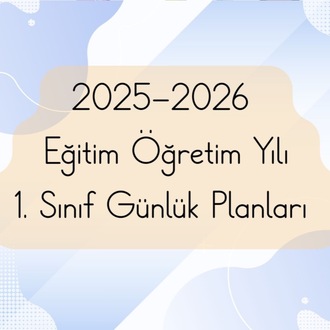 1. Sınıf Günlük Planları