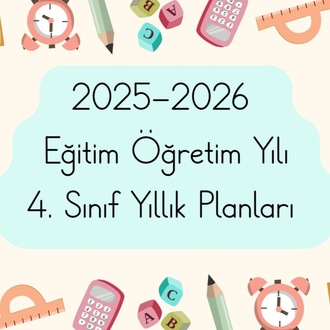 4. Sınıf Yıllık Planları