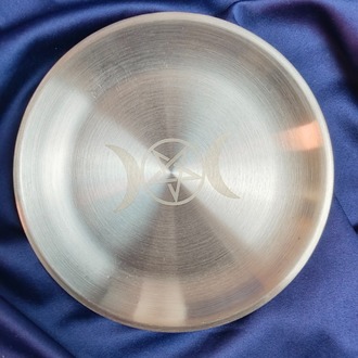 Metal Üçlü Ay Sunak Kasesi-Altar- Silver