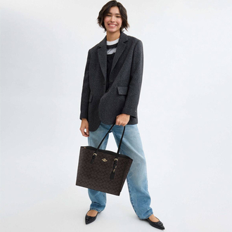 MOLLIE TOTE BAG IN SIGNATURE CANVAS